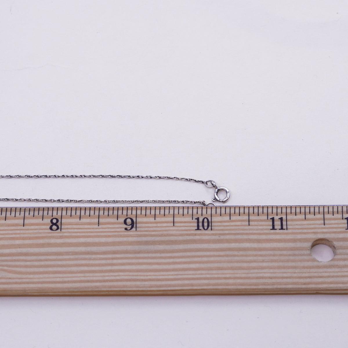19”, 1mm, Vintage sterling silver circle chain, Italy 925 necklace