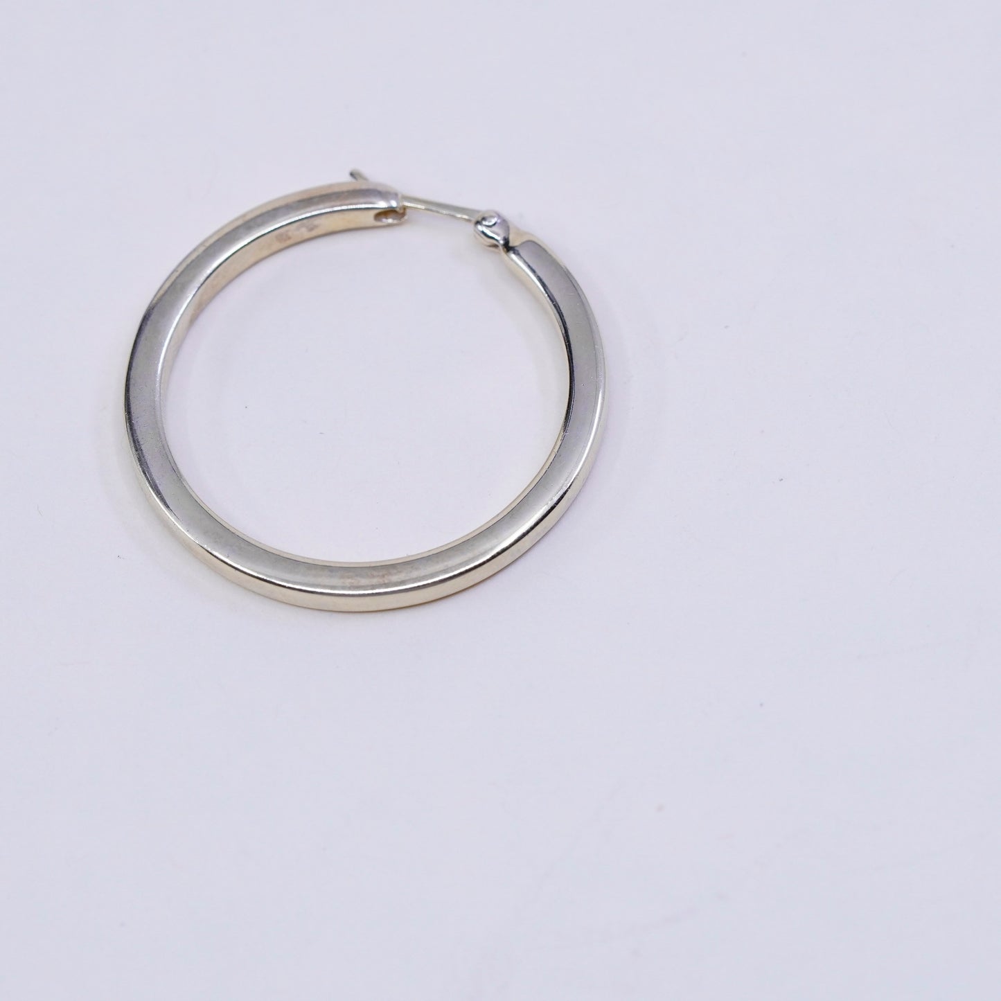 1.25”, Vintage vermeil gold over sterling silver loop earrings, 925 hoops