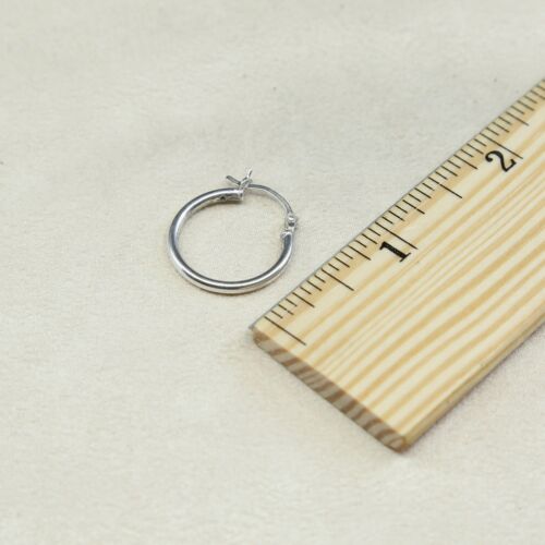 0.75” sterling silver 925 Huggie earrings Hoops, stamped 925