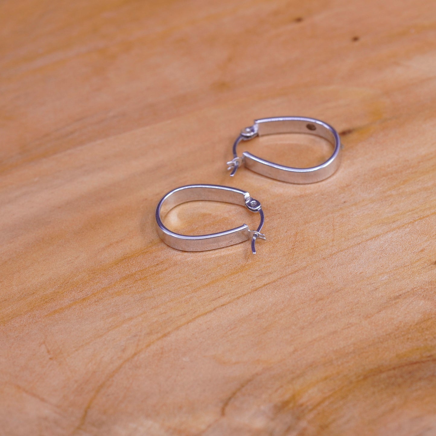 0.5”, vintage Sterling silver hoop earrings, 925 hoops