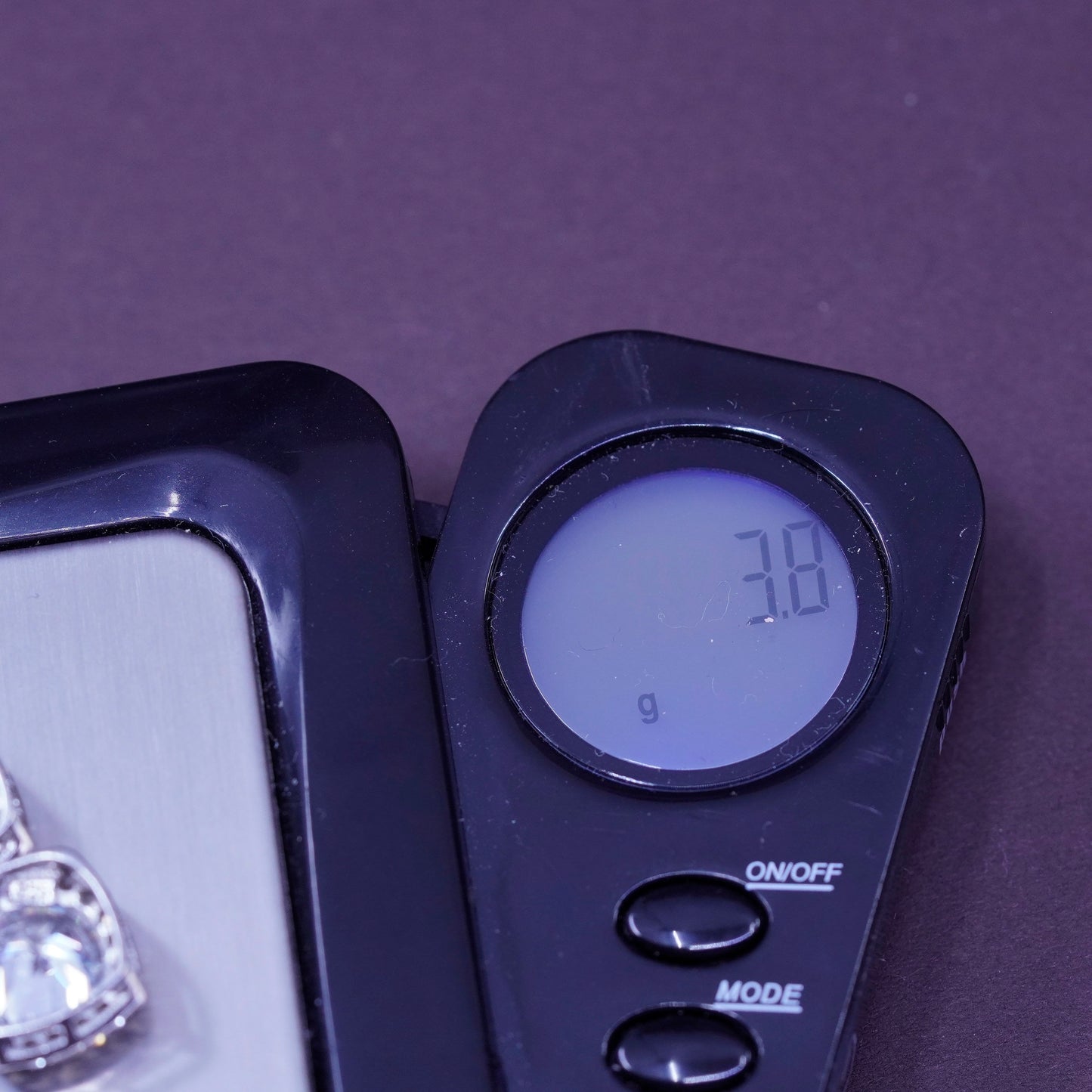 Vintage Sterling silver earrings, 925 drops with cluster Cz Around