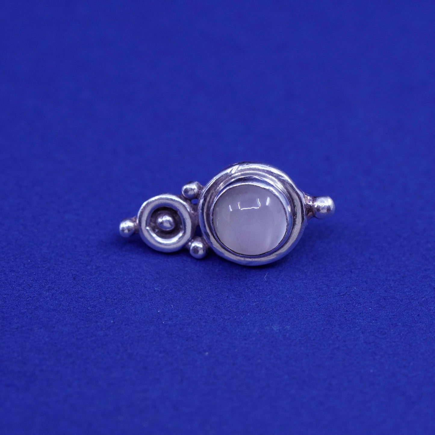 Vintage Sterling 925 silver studs with cat eye, earrings