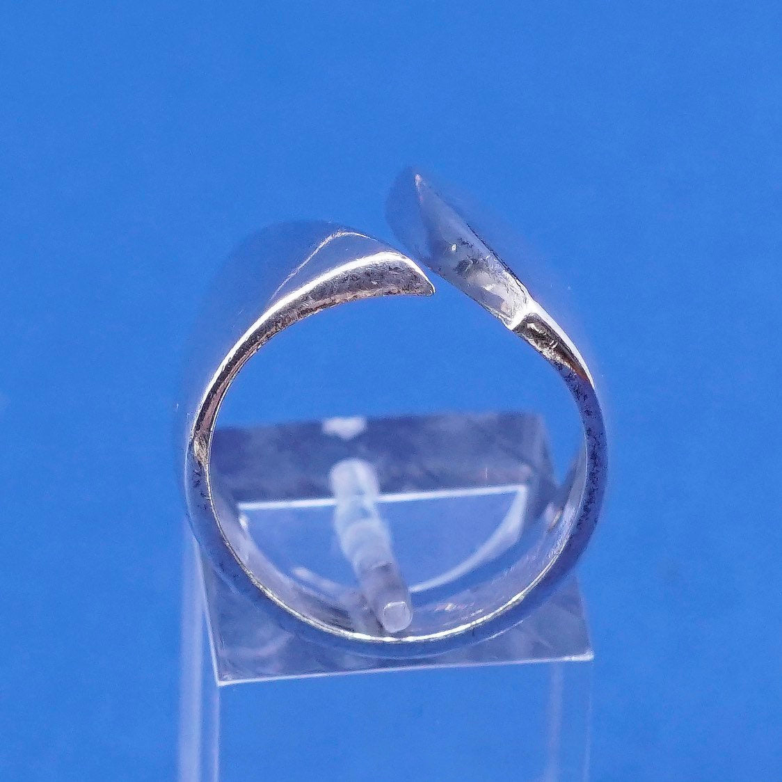 Size 7, vtg Sterling silver handmade ring, modern minimalist 925 band