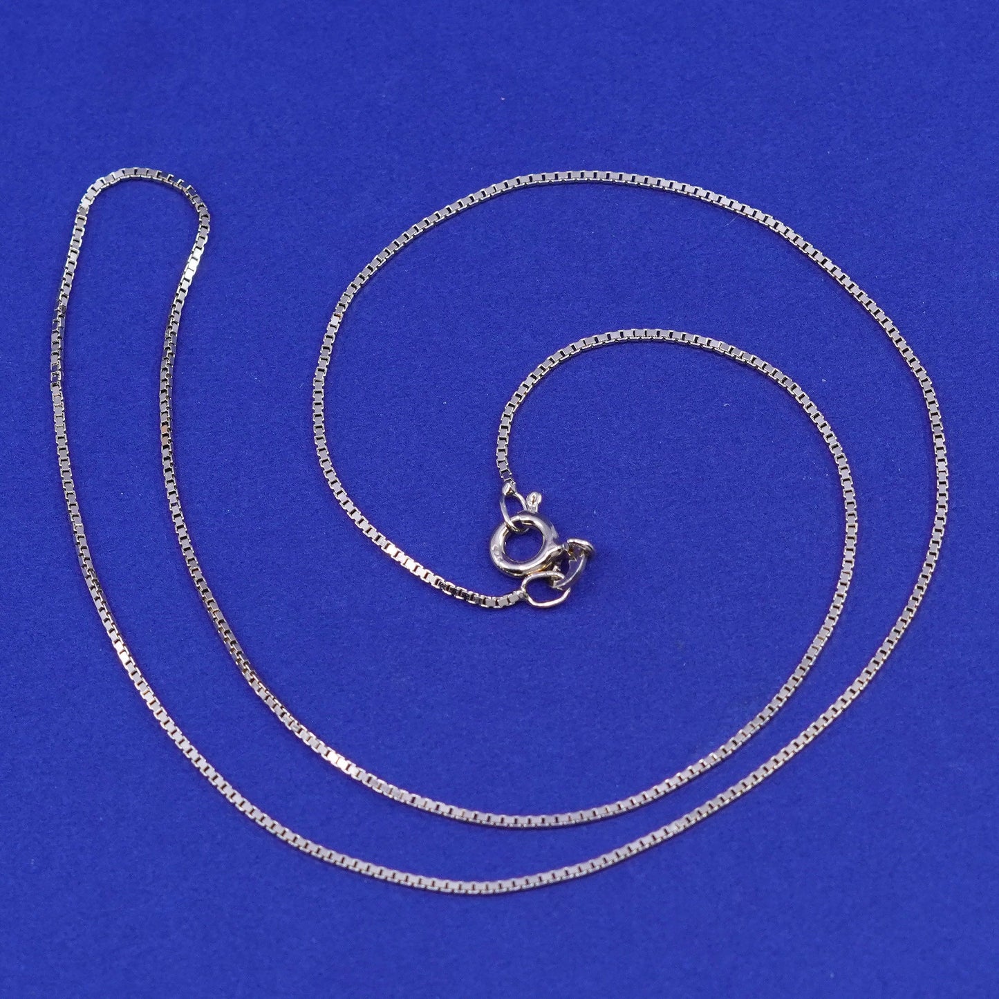 18”, 1mm, vintage vermeil gold filled Sterling silver necklace, 925 box chain