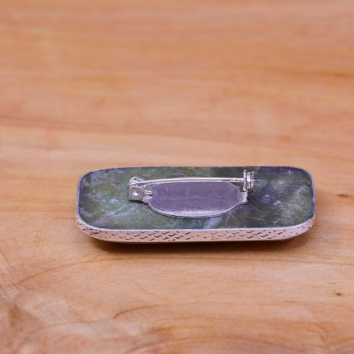 Vintage handmade sterling 925 silver with green agate