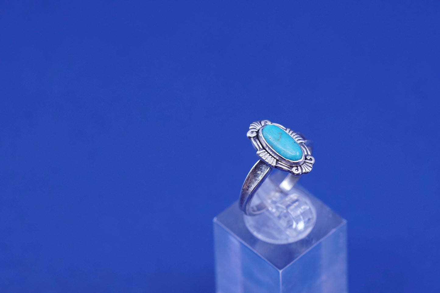 Size 8.25, bell trading post Sterling 925 silver handmade ring, Native American