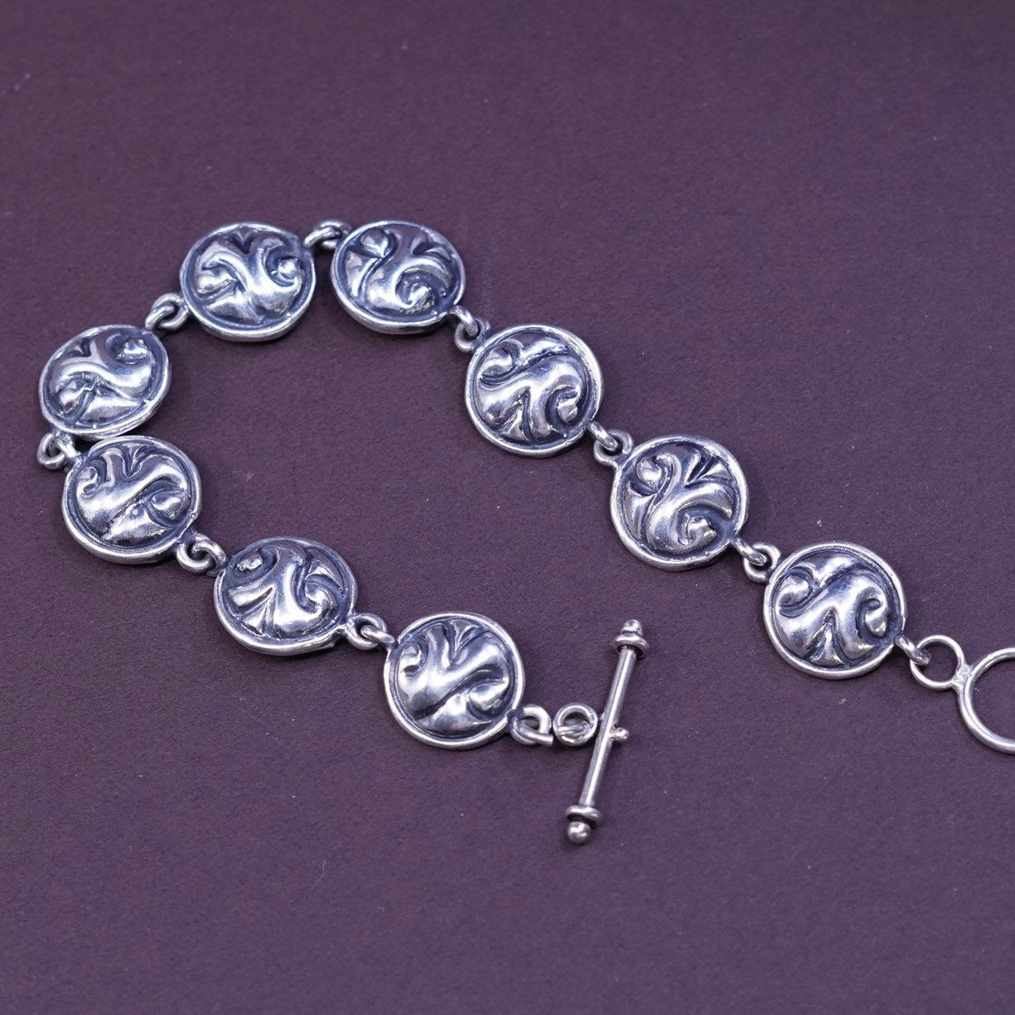 6.5”, Zina Sterling 925 Silver Bold Bracelet Beverly Hills Modernist Designer