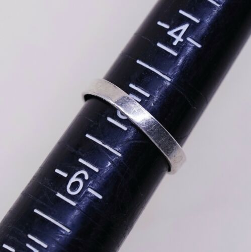 Size 5, Vtg Sterling Silver Handmade Ring, 925 Silver Band W/ Filigree Whirl