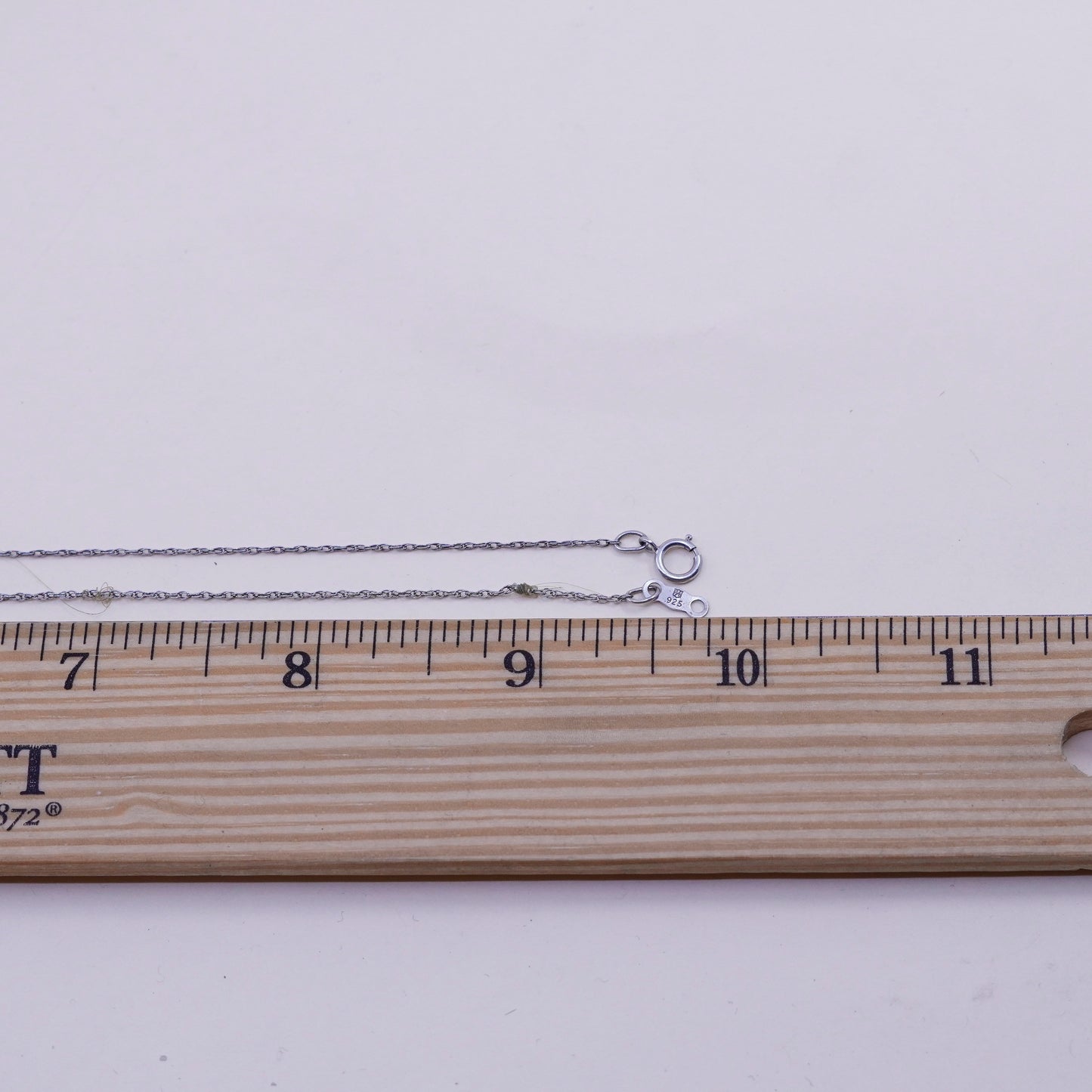 20” 1mm, vintage sterling silver necklace, 925 Singapore rope chain