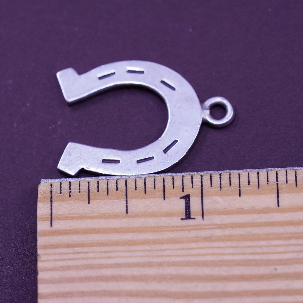 Vintage Sterling silver handmade pendant, 925 horseshoe charm