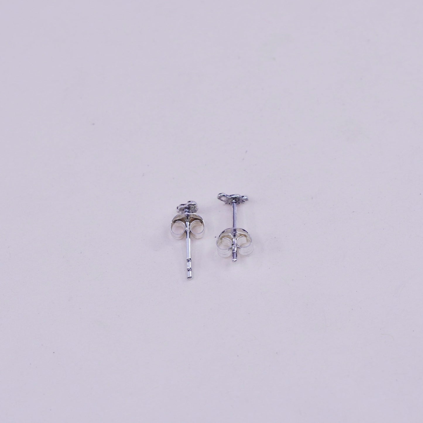 vintage handmade Sterling silver studs, 925 butterfly earrings