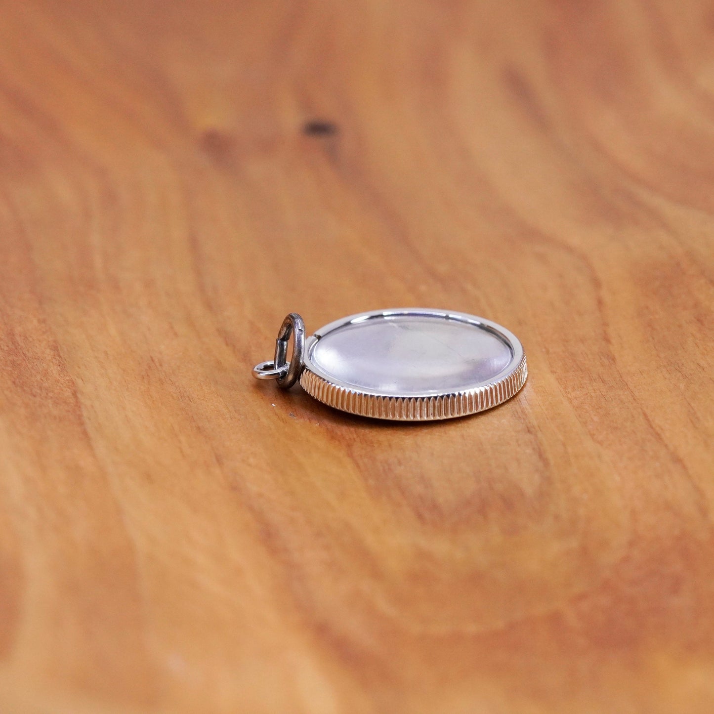 Vintage Sterling silver handmade charm, 925 photo pendant