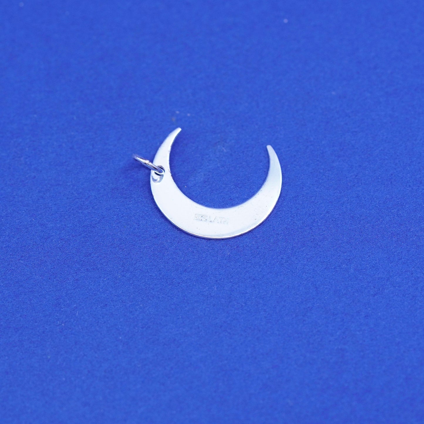 sterling silver handmade pendant, 925 moon charm engraves “follow your dream