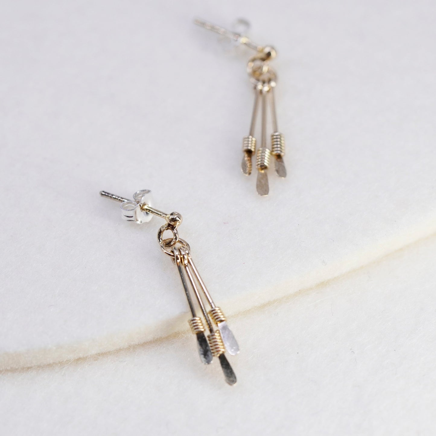 Vintage vermeil gold filled Sterling 925 silver earrings