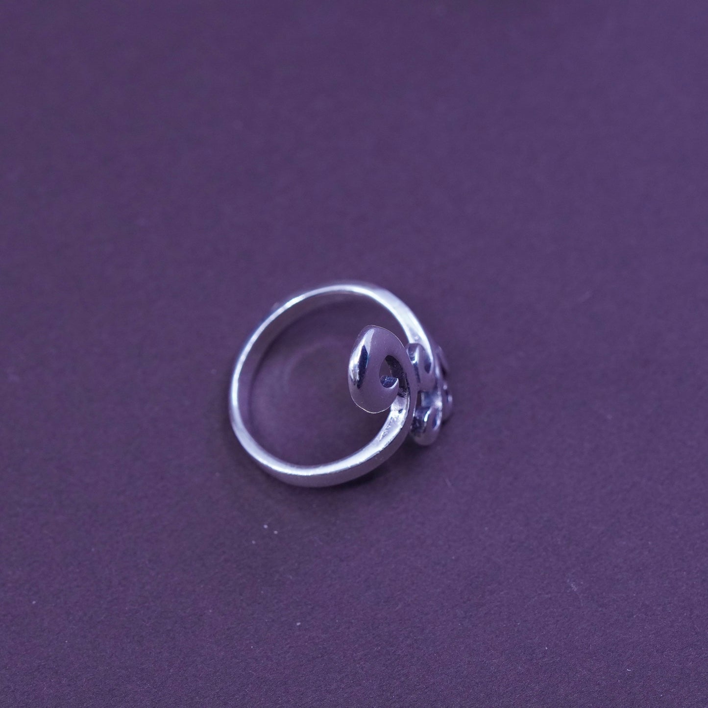 Size 7.5, Sterling silver handmade ring, southwestern 925 filigree swirl band