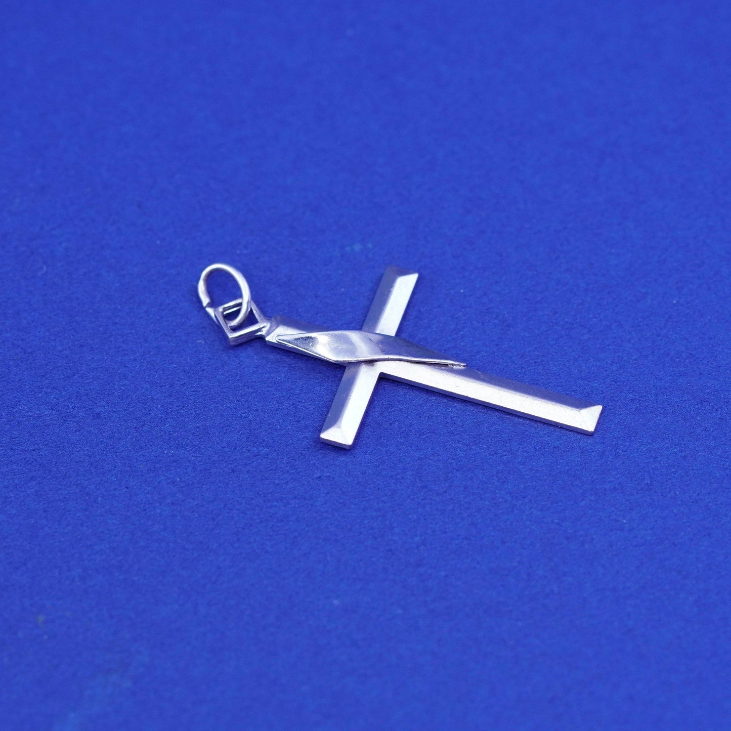 Vintage Sterling silver handmade pendant, 925 cross