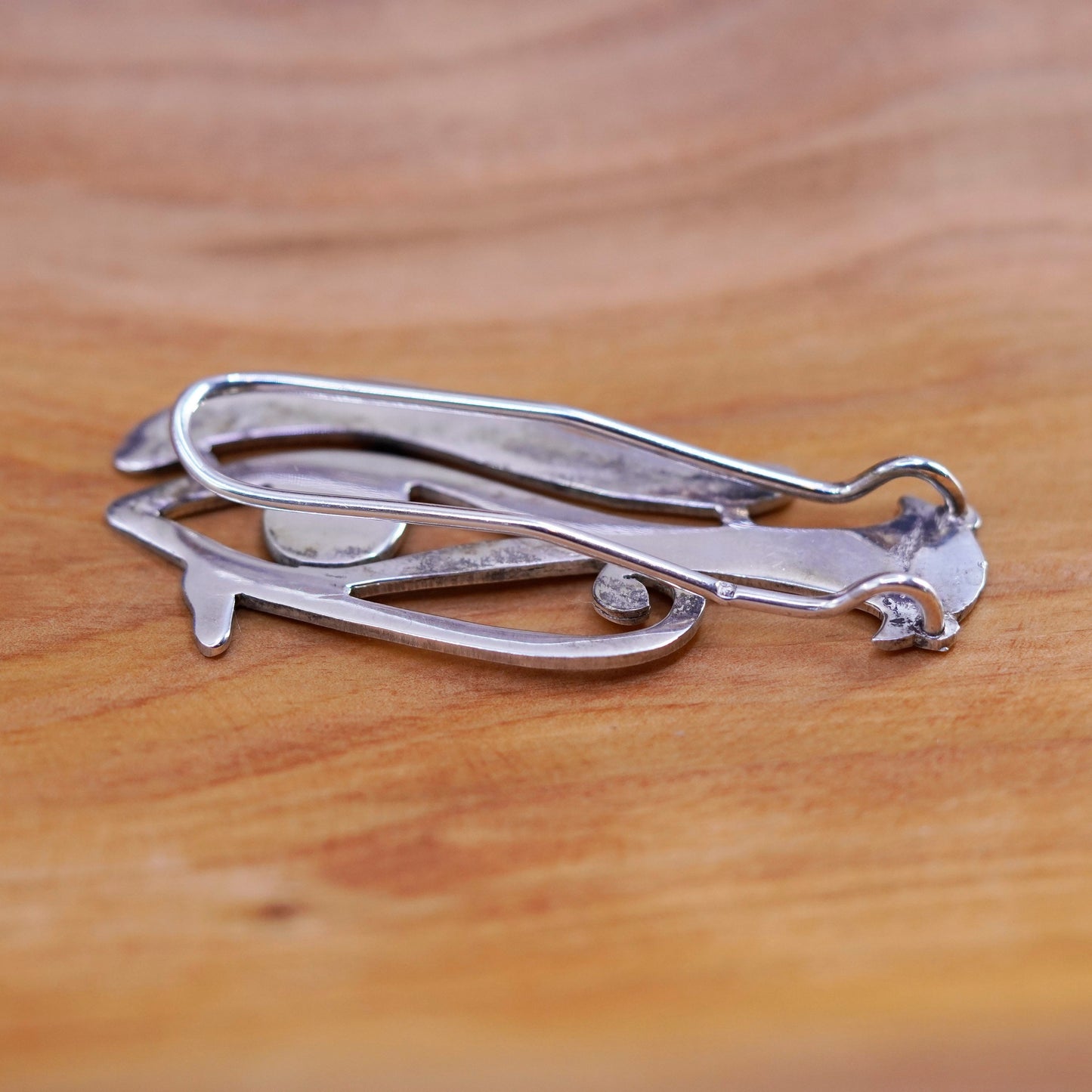 Vintage sterling silver tie clip, handmade 925 Eye of Horus