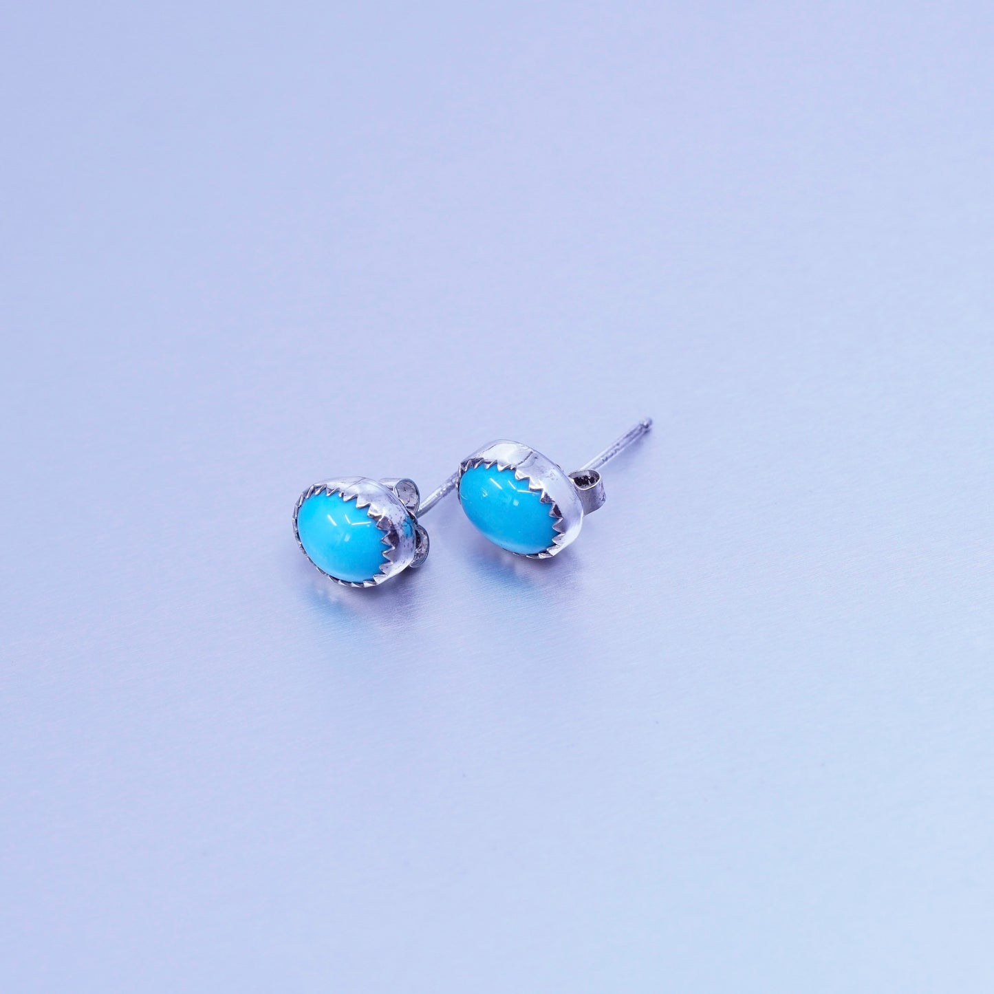 Herbert Cayatineto navajo Sterling 925 silver handmade earrings studs turquoise