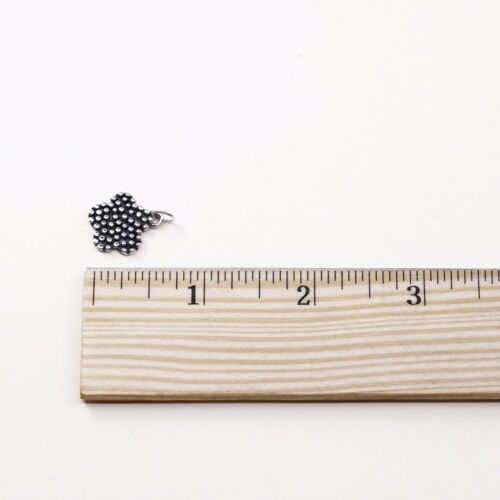 Vintage sterling silver handmade pendant, 925 Bali flower Charm, stamped 925