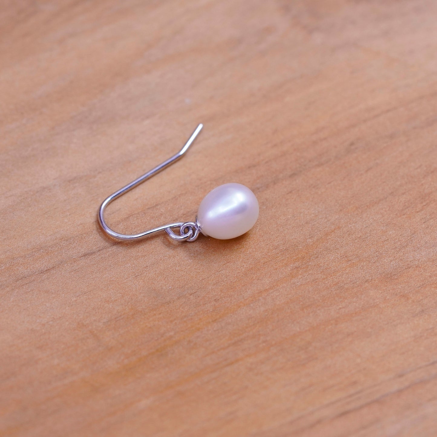 Vintage Sterling 925 silver handmade earrings with pearl