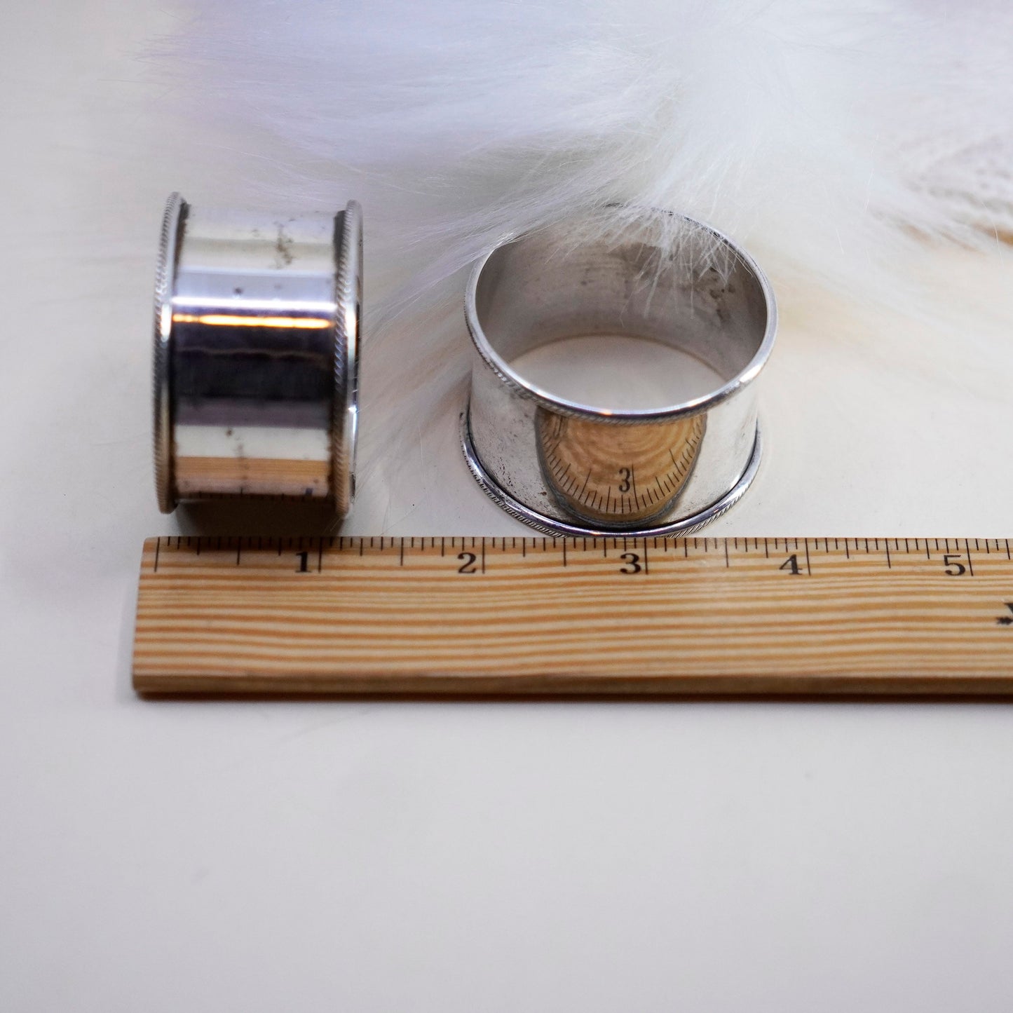 Vintage industria agentina Sterling 925 silver handmade napkin rings