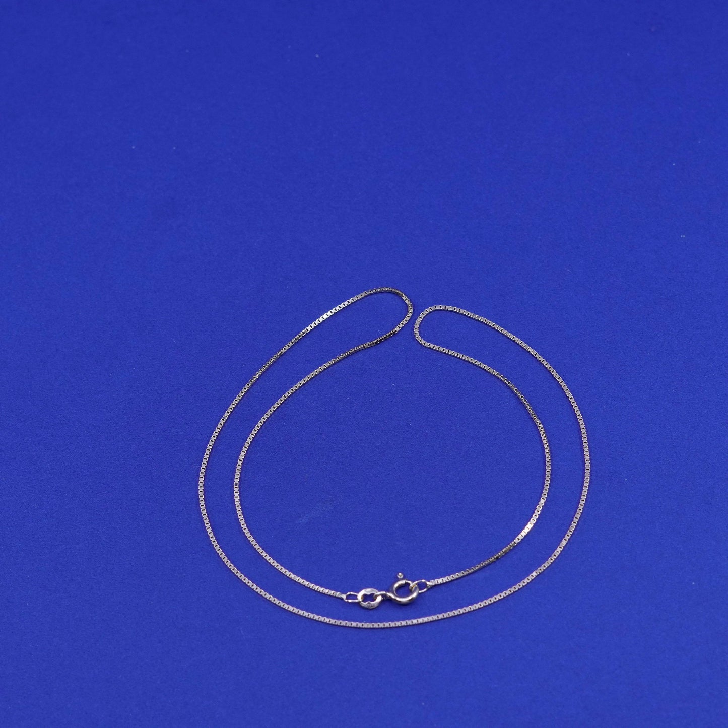 18”, 1mm, vintage vermeil gold filled Sterling silver necklace, 925 box chain
