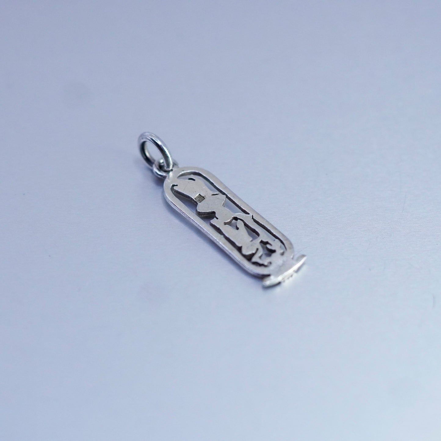 Vintage Sterling silver handmade pendant, Egyptian 925 ankh “Faye”