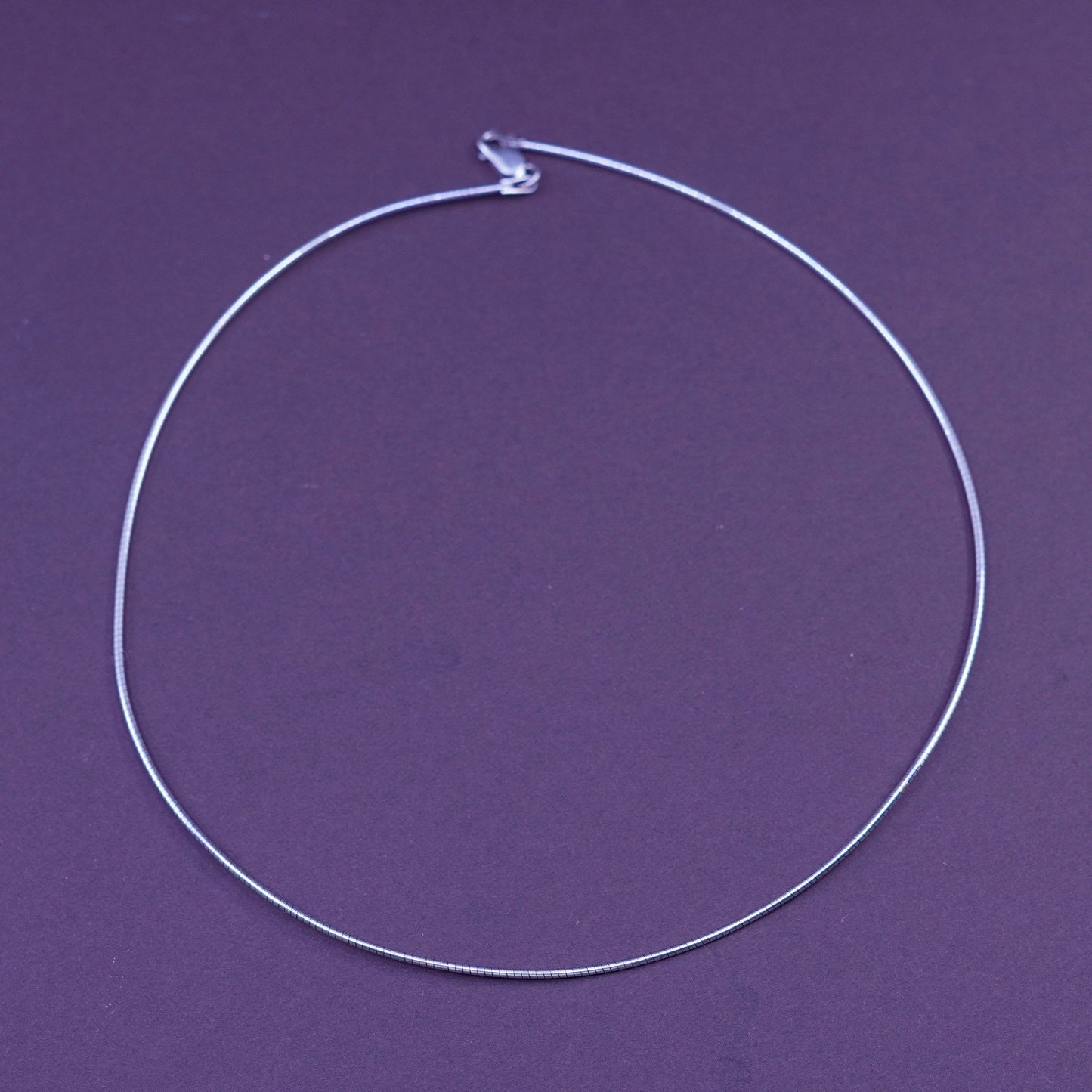 16”, 1mm, vintage sterling silver snake chain, Italy 925 necklace
