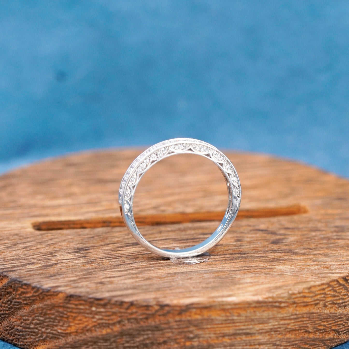 Size 11.25, vintage Sterling 925 silver ring 925 stackable wedding band with Cz