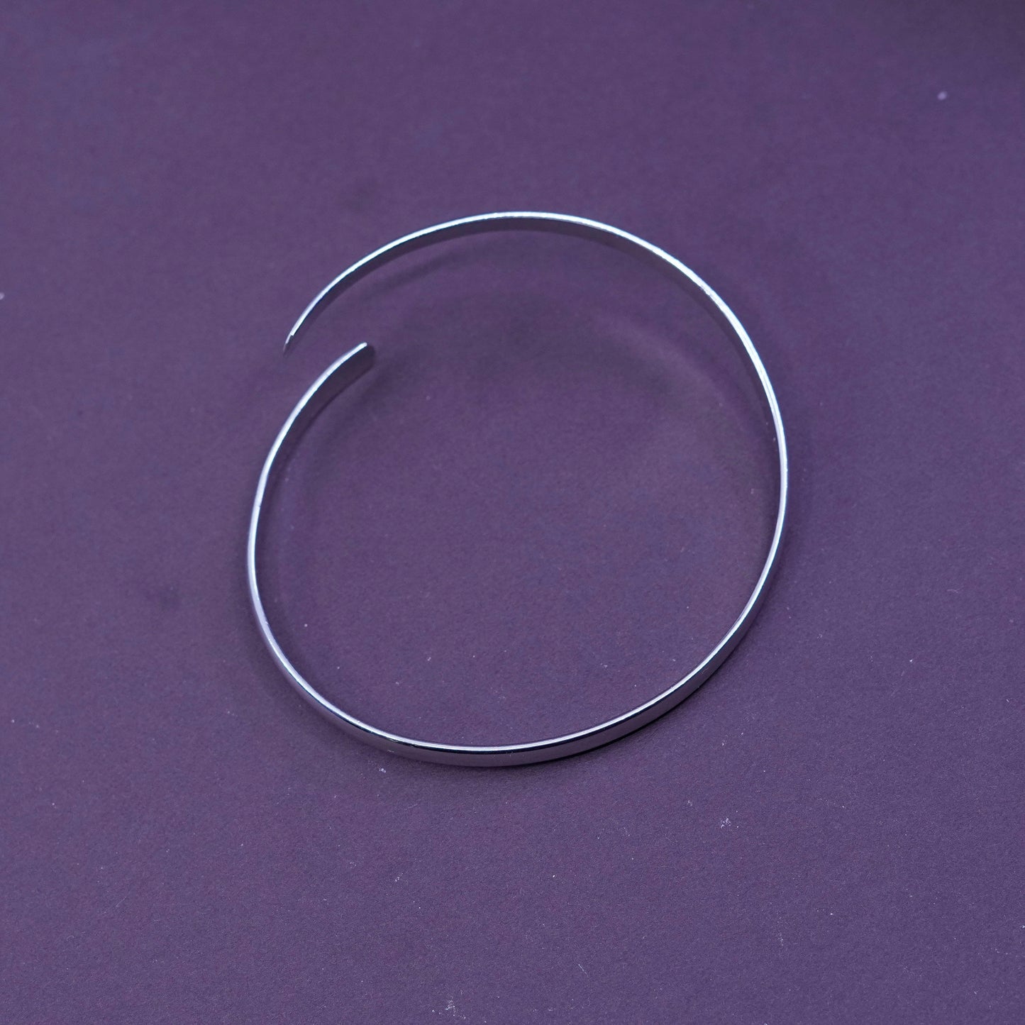 8.25”, Vintage beau modern Sterling silver handmade bracelet, 925 wrap bangle