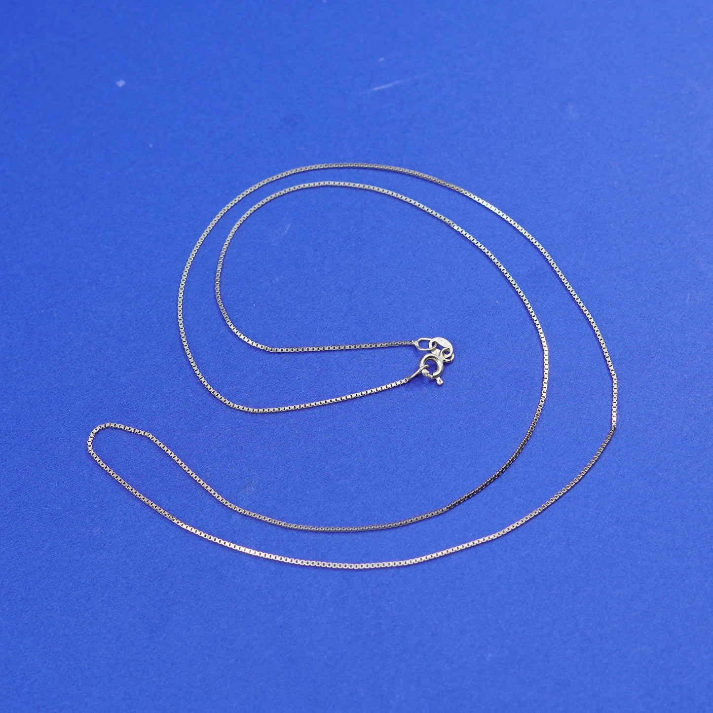 24”, 1mm, vintage vermeil gold over Sterling silver necklace, 925 box chain
