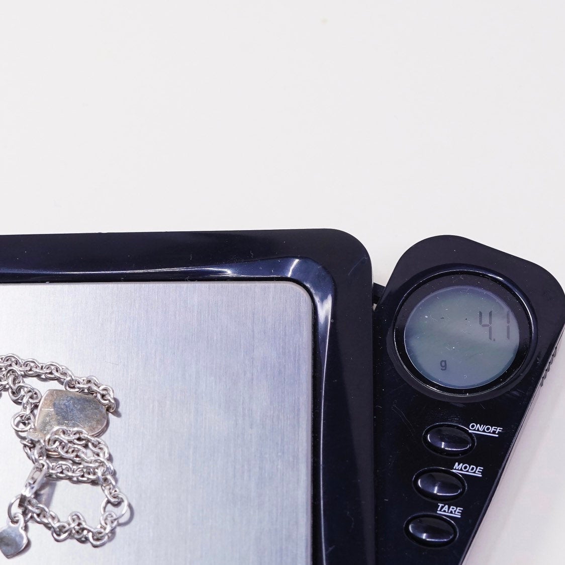 6.25”, 2mm, VTG sterling silver handmade bracelet, Circle w/ heart charm