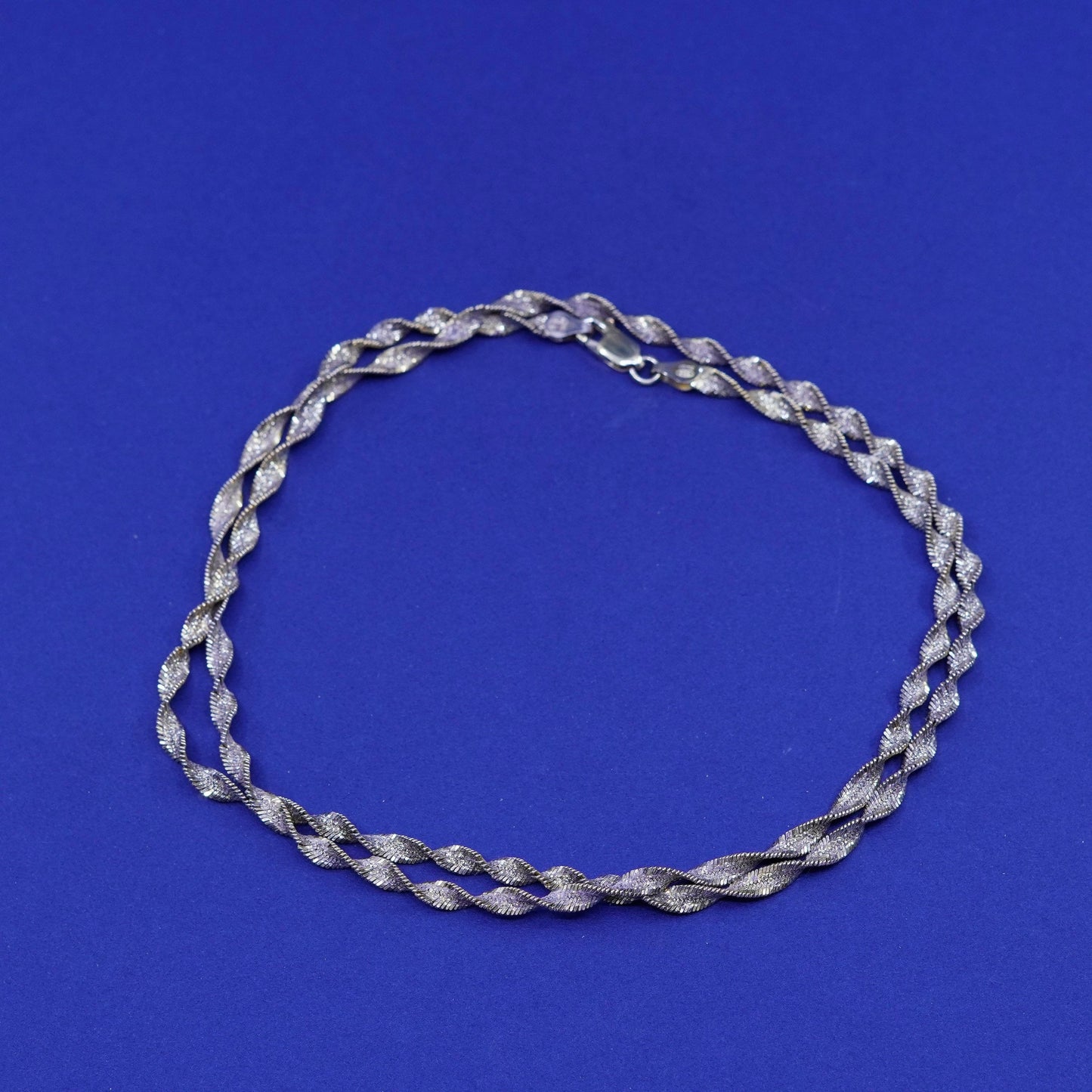 23”, milor Italy vermeil gold Sterling silver chain, 925 herringbone necklace