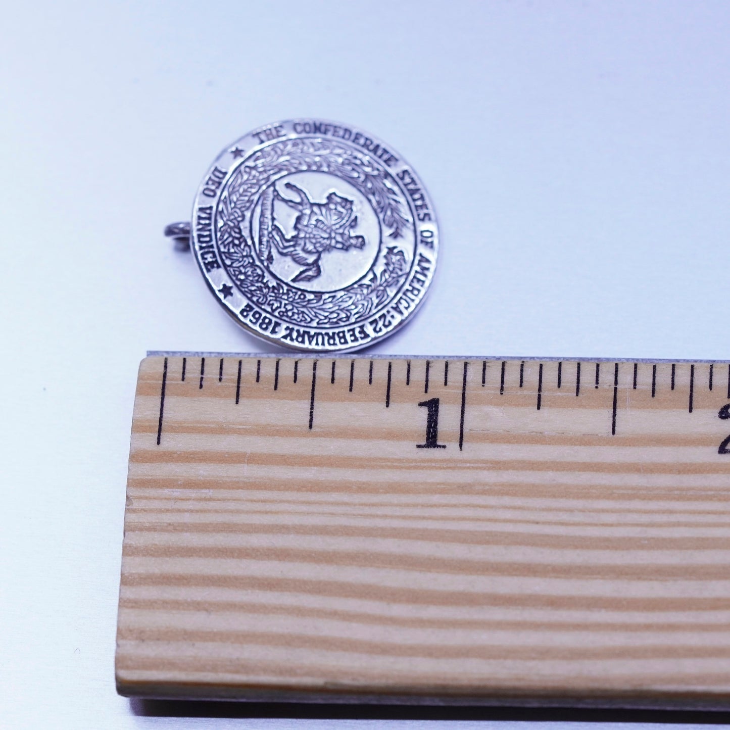 sterling 925 silver confederate states of america deo sterling charm pendant