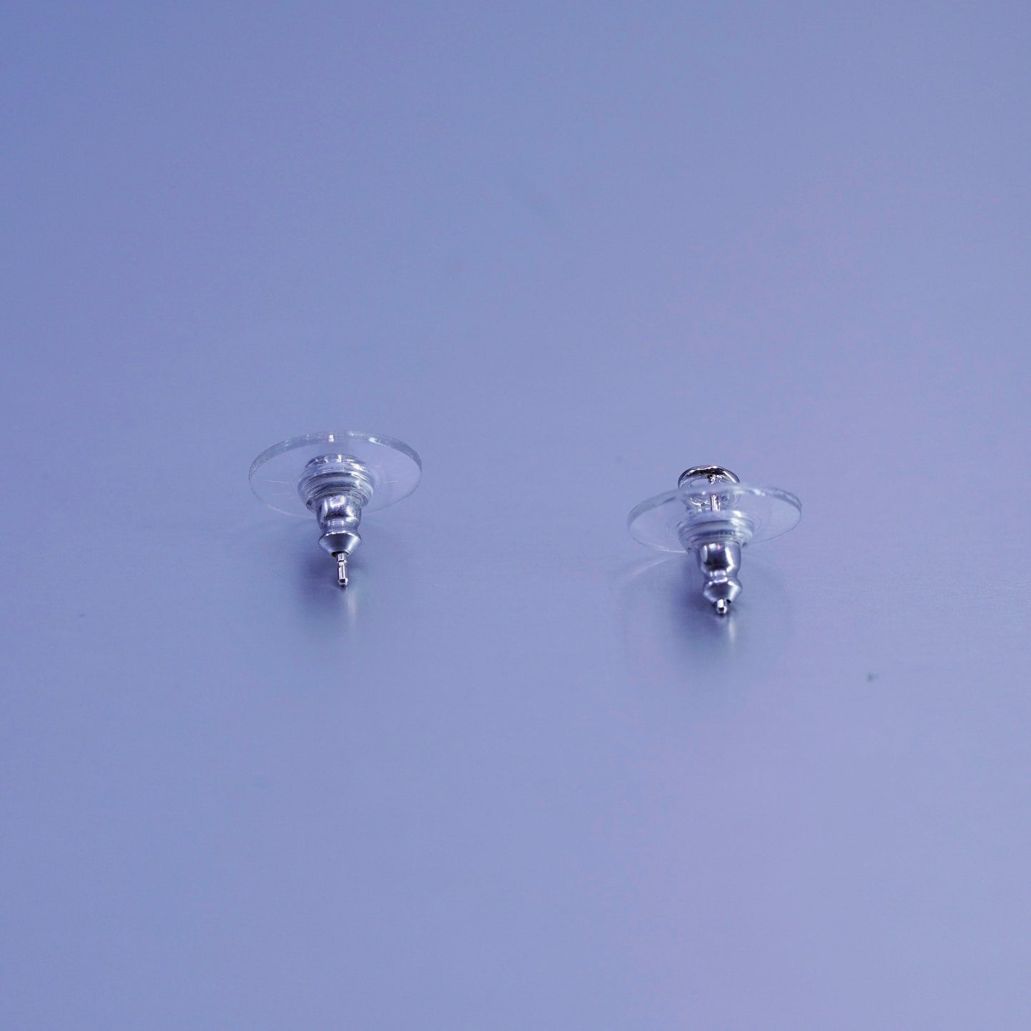 Vintage Sterling 925 silver handmade earrings, cz studs