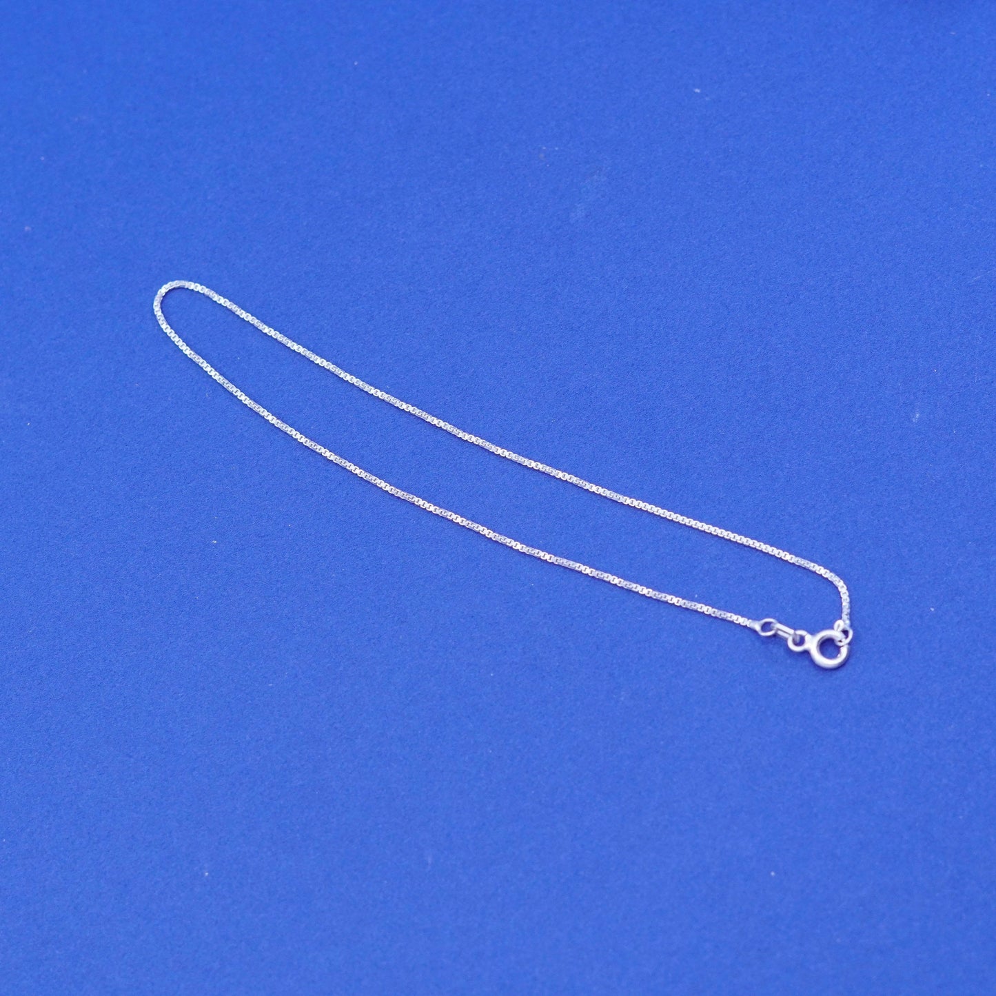 8.75”, 1mm, vintage Sterling silver handmade bracelet, 925 box chain