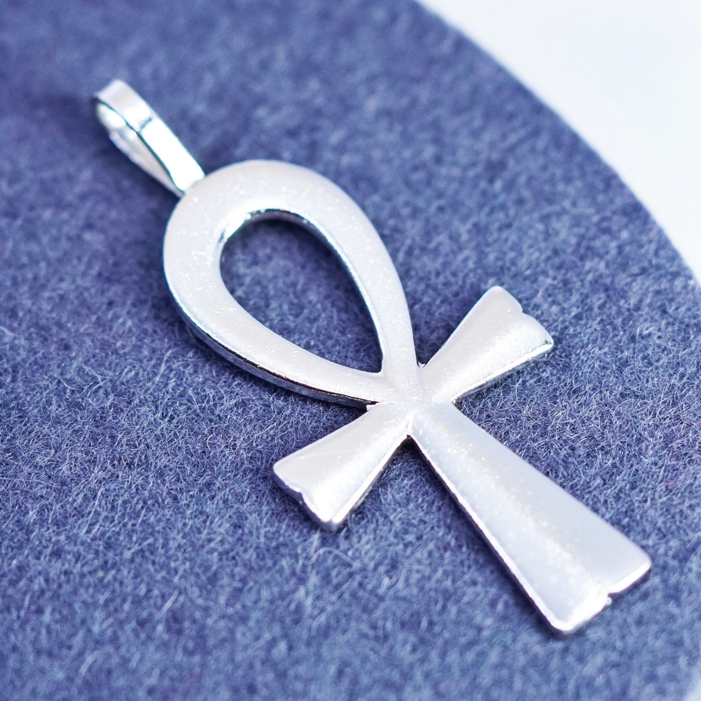 Vintage Vandell Sterling silver handmade pendant, Egyptian 925 ankh cross