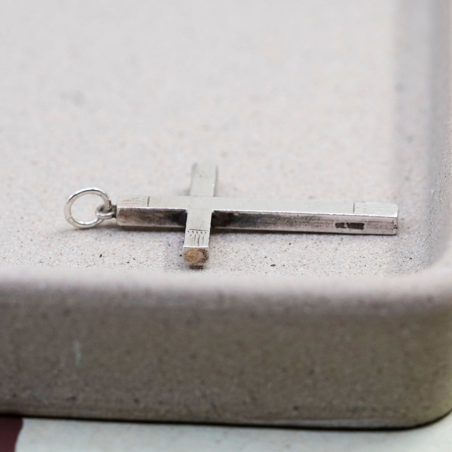 Vintage Sterling silver pendant, 925 cross charm