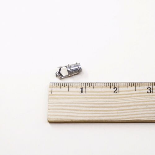 Vintage Sterling Silver Wooden Bucket Pendant, Solid 925 Silver Charm