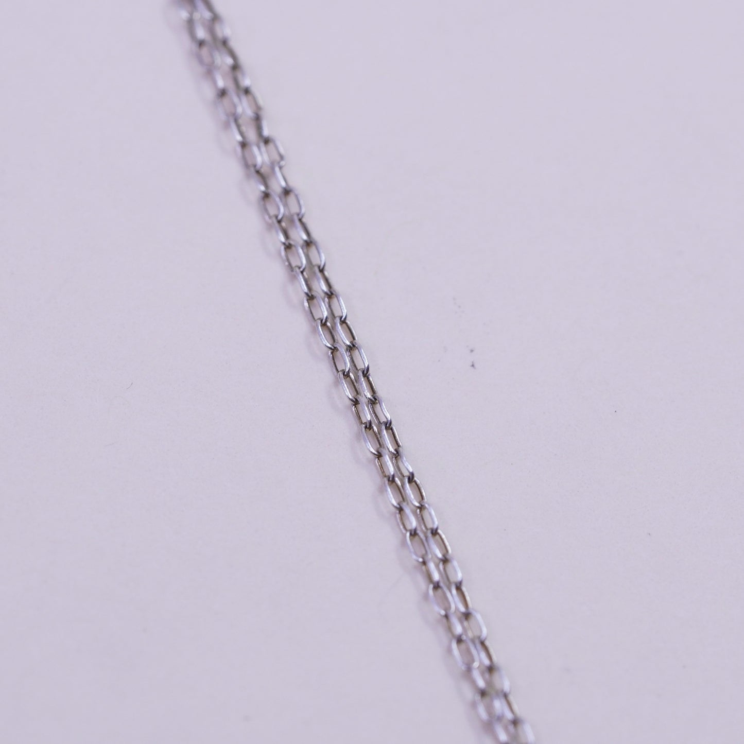 7”, Vintage sterling silver handmade bracelet, Italy 925 chain with cross