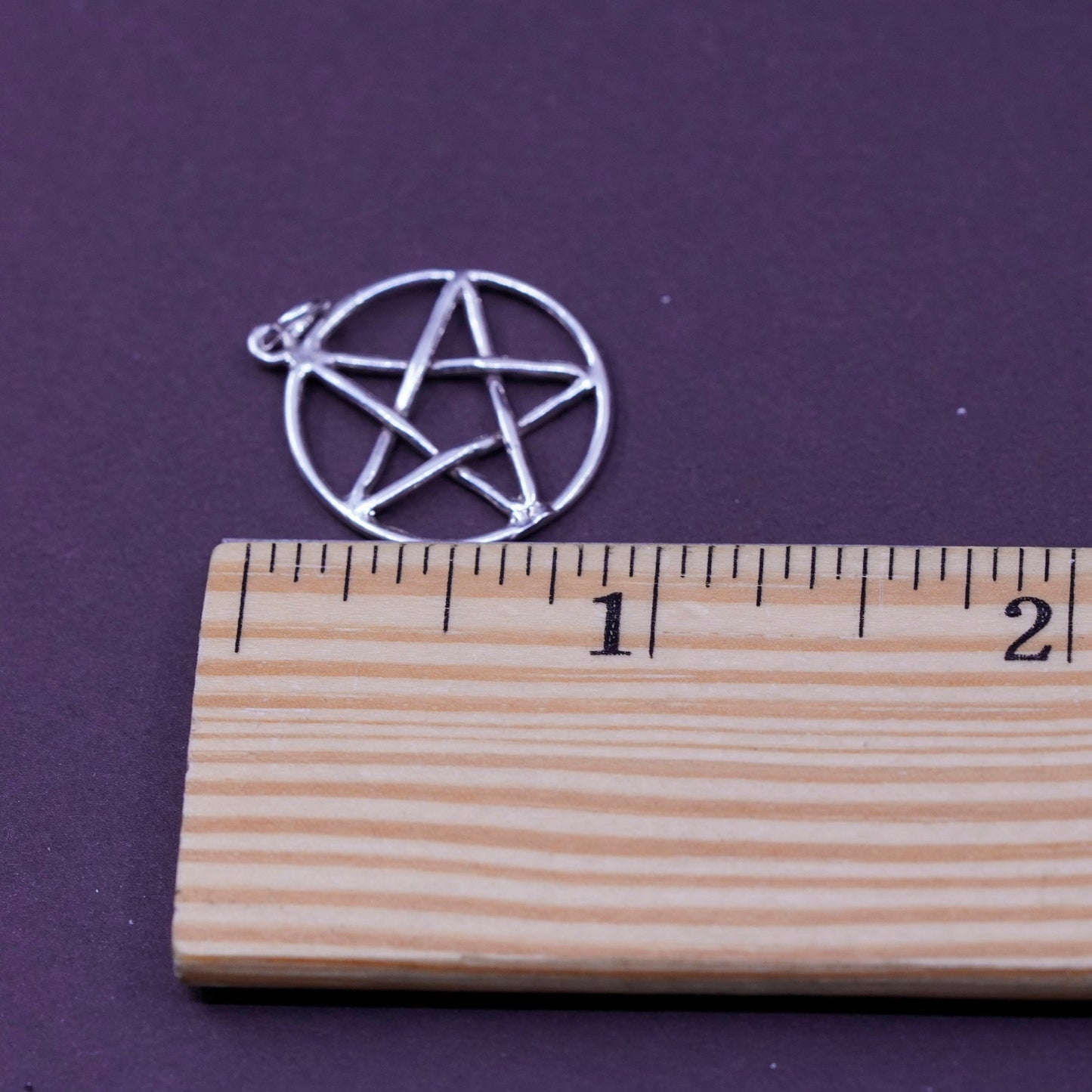 Vintage Sterling silver handmade pendant, 925 star charm