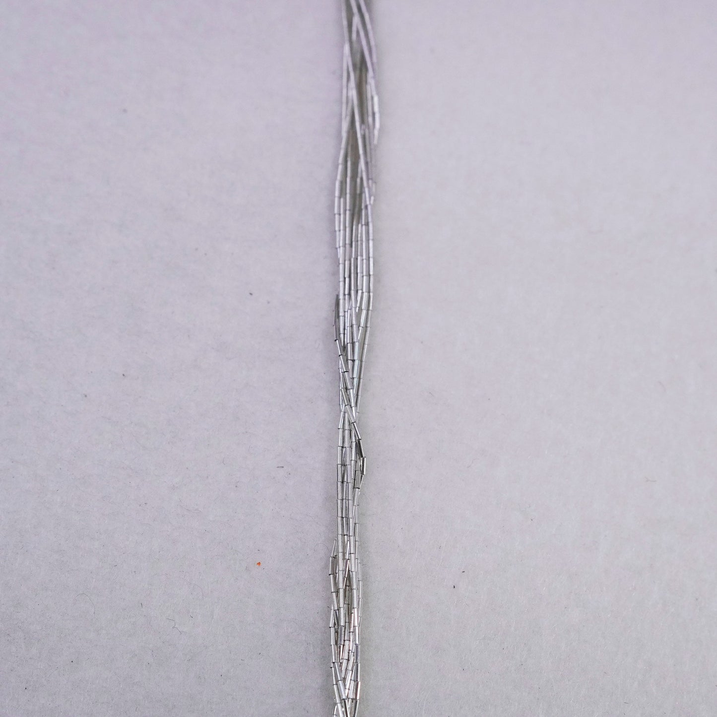 16”, liquid Sterling silver 10 strands necklace, Native American handmade chain