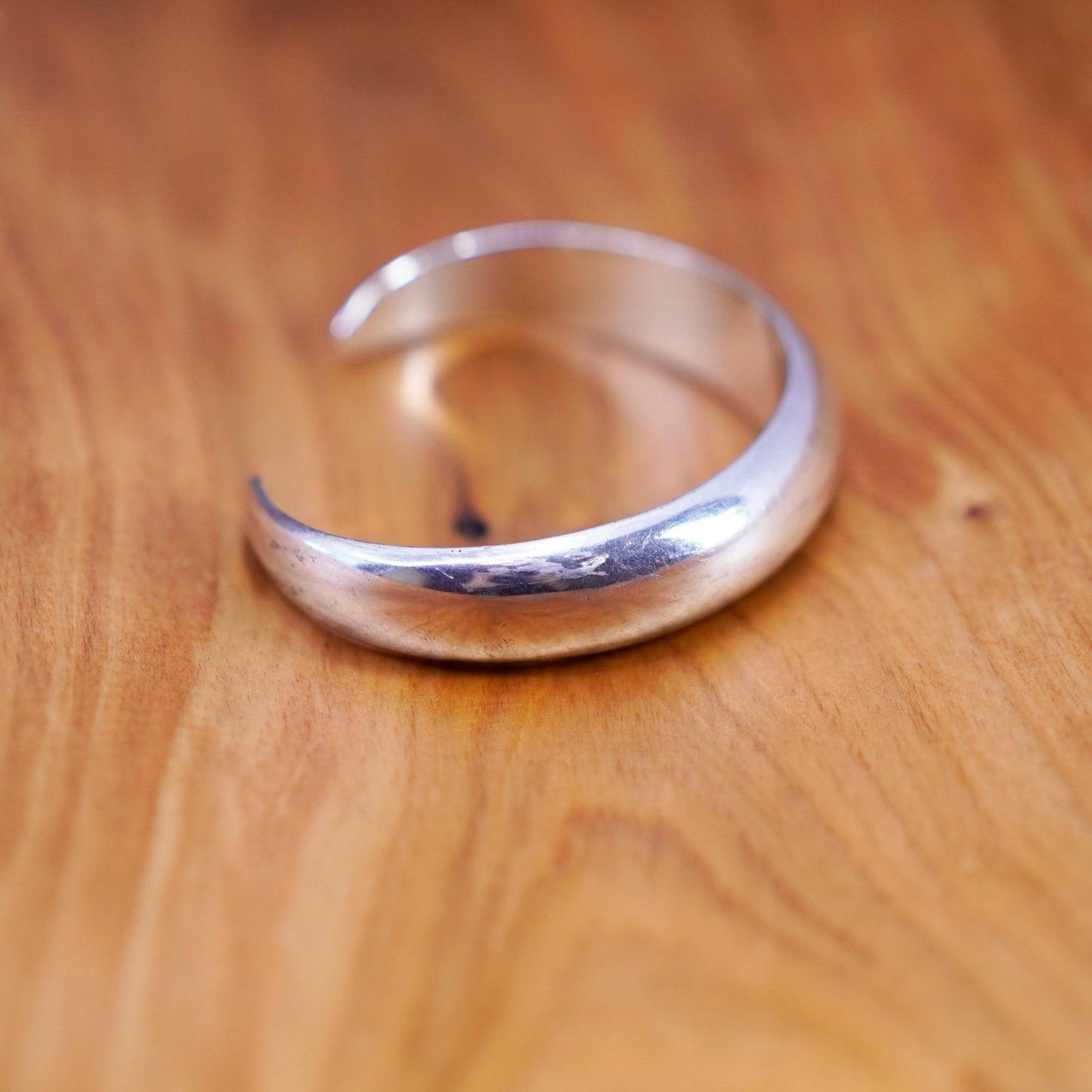 6.5”, Vintage Mexico Sterling silver handmade bracelet, 925 cuff