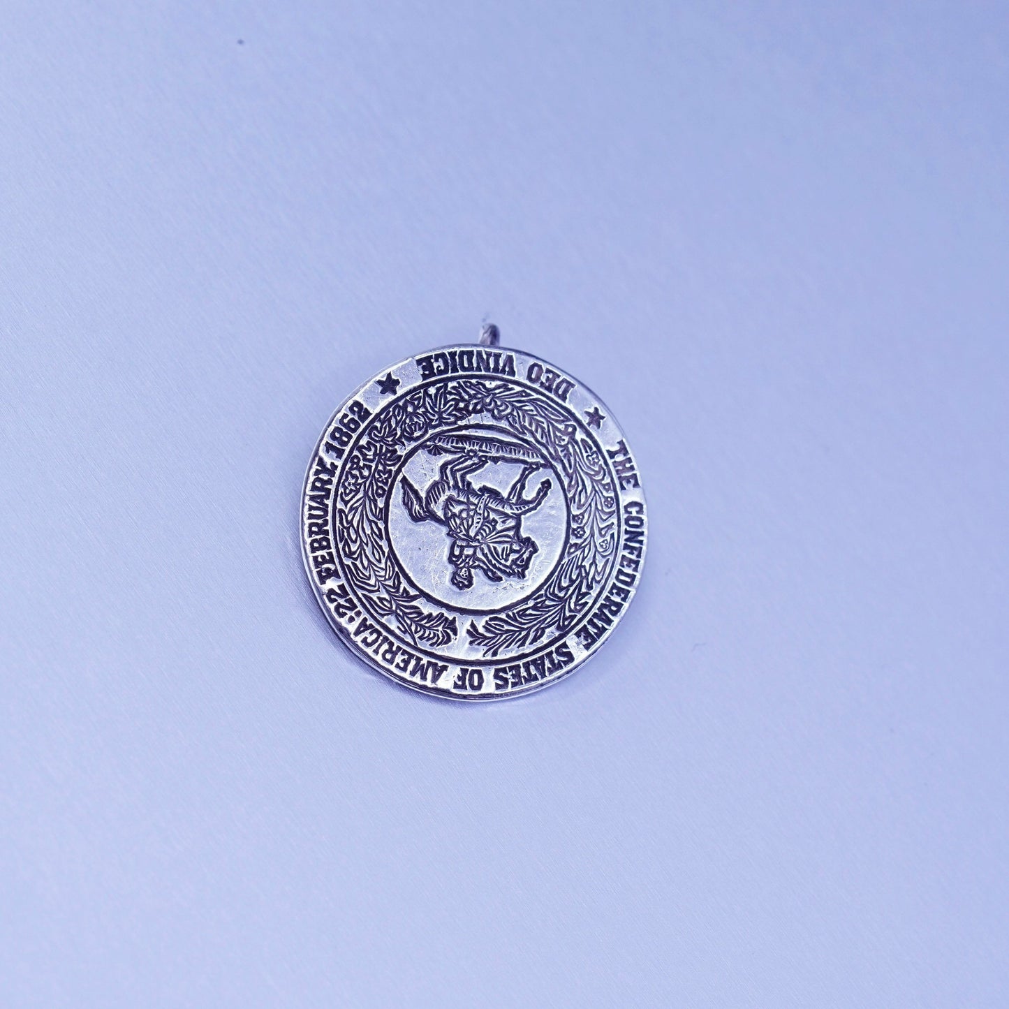 sterling 925 silver confederate states of america deo sterling charm pendant