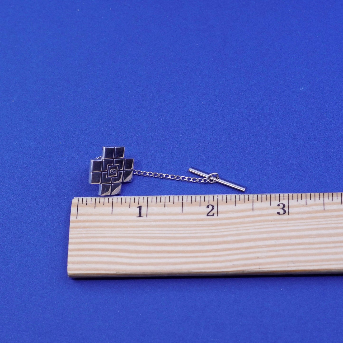 Vintage Sterling silver handmade 925 Jerusalem cross pin