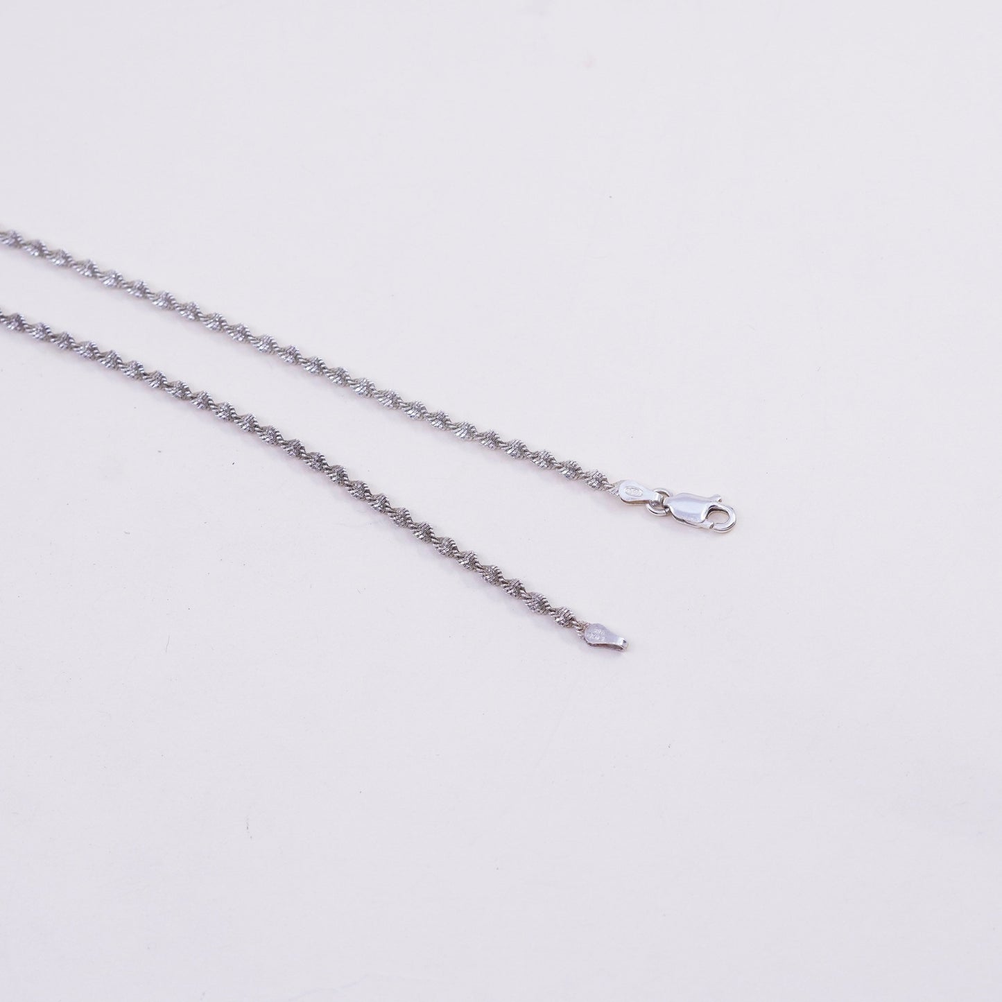 24”, 3mm, vintage OTC Sterling silver necklace, 925 twisted herringbone chain