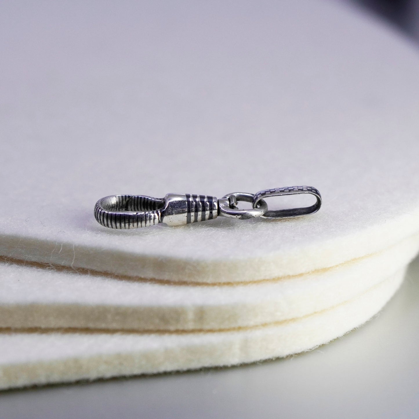 Vintage Sterling 925 silver handmade keychain