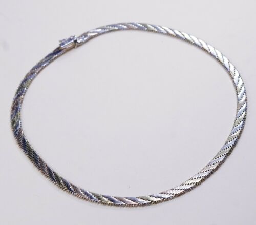 16” 6mm, Vermeil Gold Sterling Silver Riccio chain necklace Stamped 925 Italy