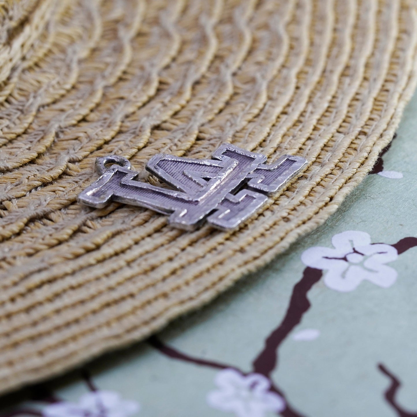 Vintage Sterling 925 silver handmade pendant, textured Los Angeles LA