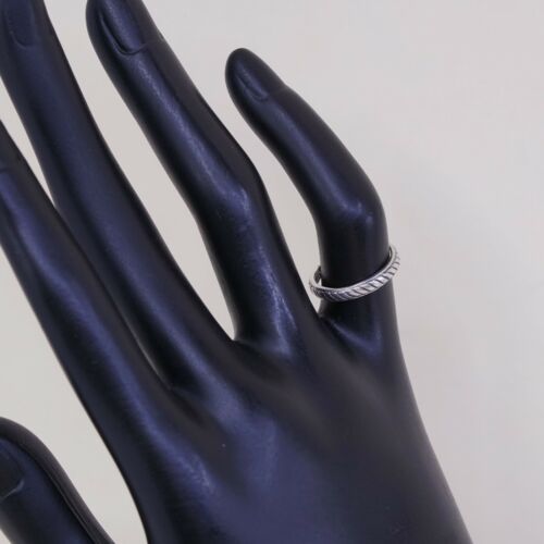 Size 3.25, Vtg TMA Sterling Silver handmade open end Ring. 925 Cable Band